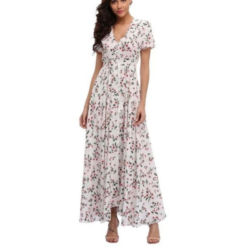 Women's Floral Maxi Dress Sz M